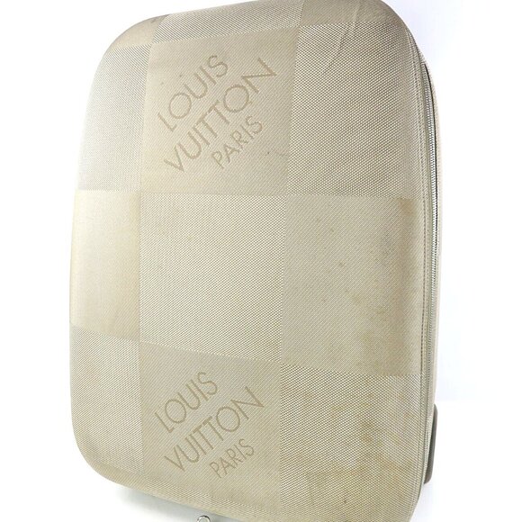 Authentic LOUIS VUITTON Khaki Geant Damier Travel Rolling Suitcase #58975 - Picture 1 of 12